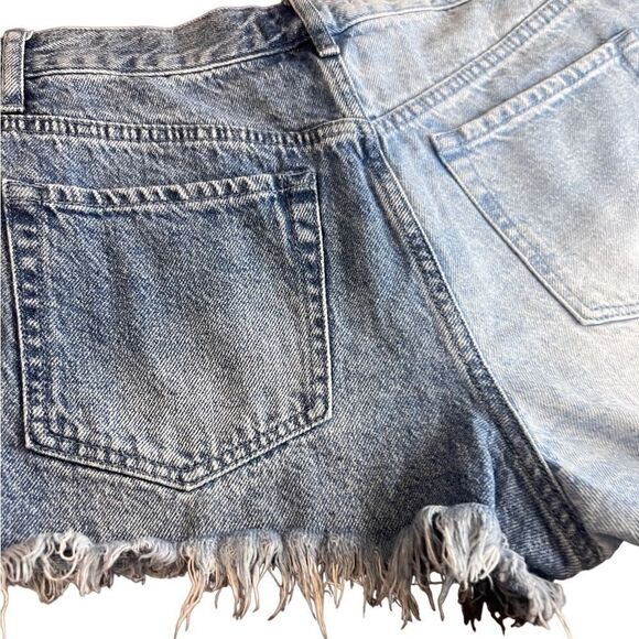 PacSun vintage high rise two tone denim jean shorts size 26 - Picture 7 of 14